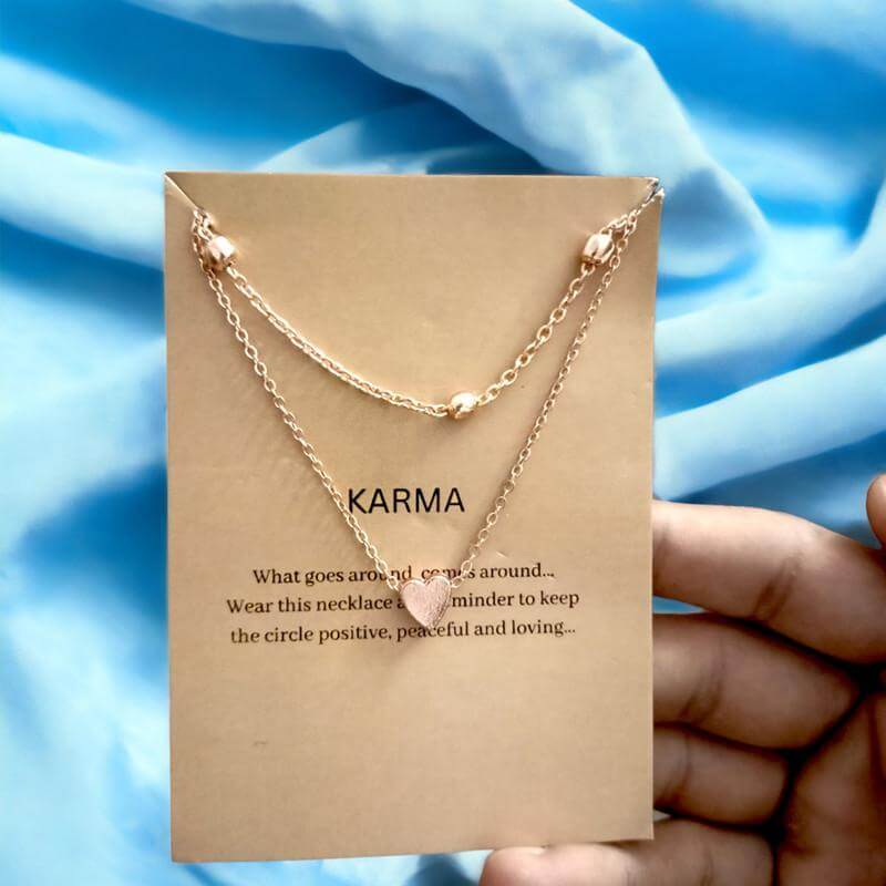 Gold heart-shaped necklace